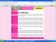 Basic 2 Column Pink Template Screenshot